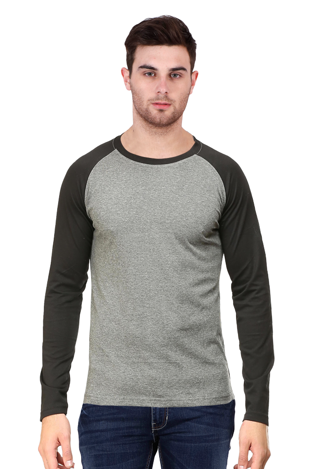 Men's Plain Raglan T Shirt
