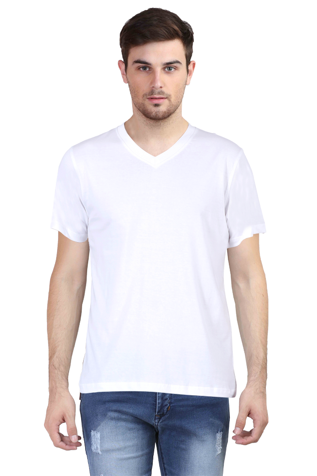 Men's Plain V-Neck T Shirt