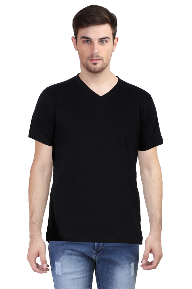 Men's Plain V-Neck T Shirt