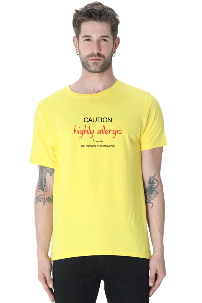 Caution Highly Allergic - Men's T Shirt