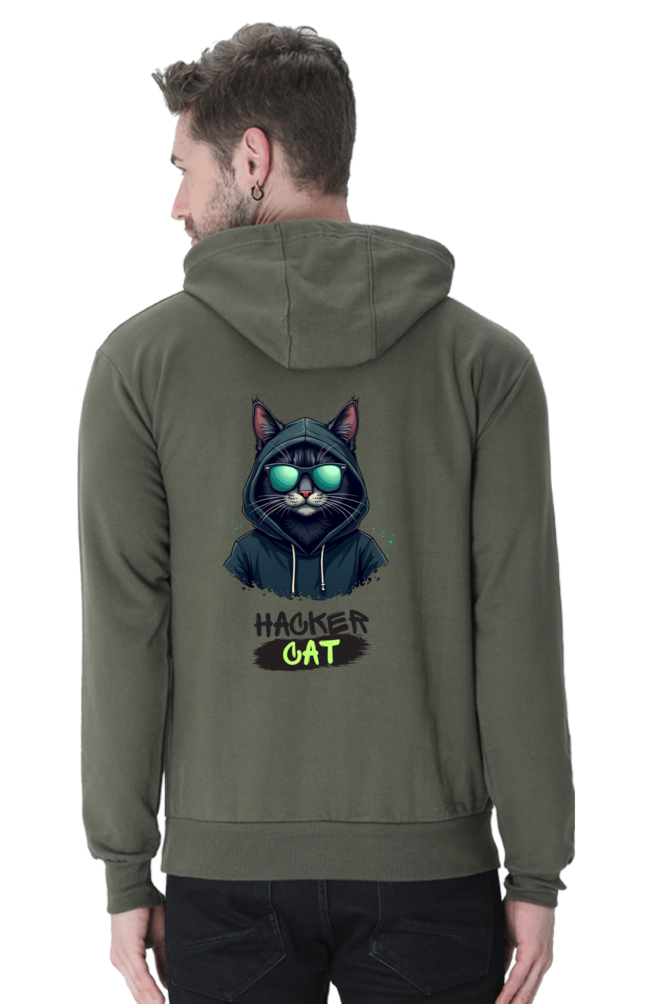 Hacker Cat - Men's Hooded Sweatshirt