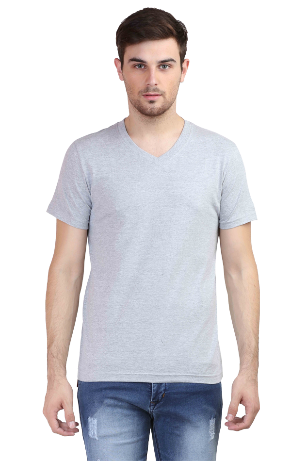 Men's Plain V-Neck T Shirt