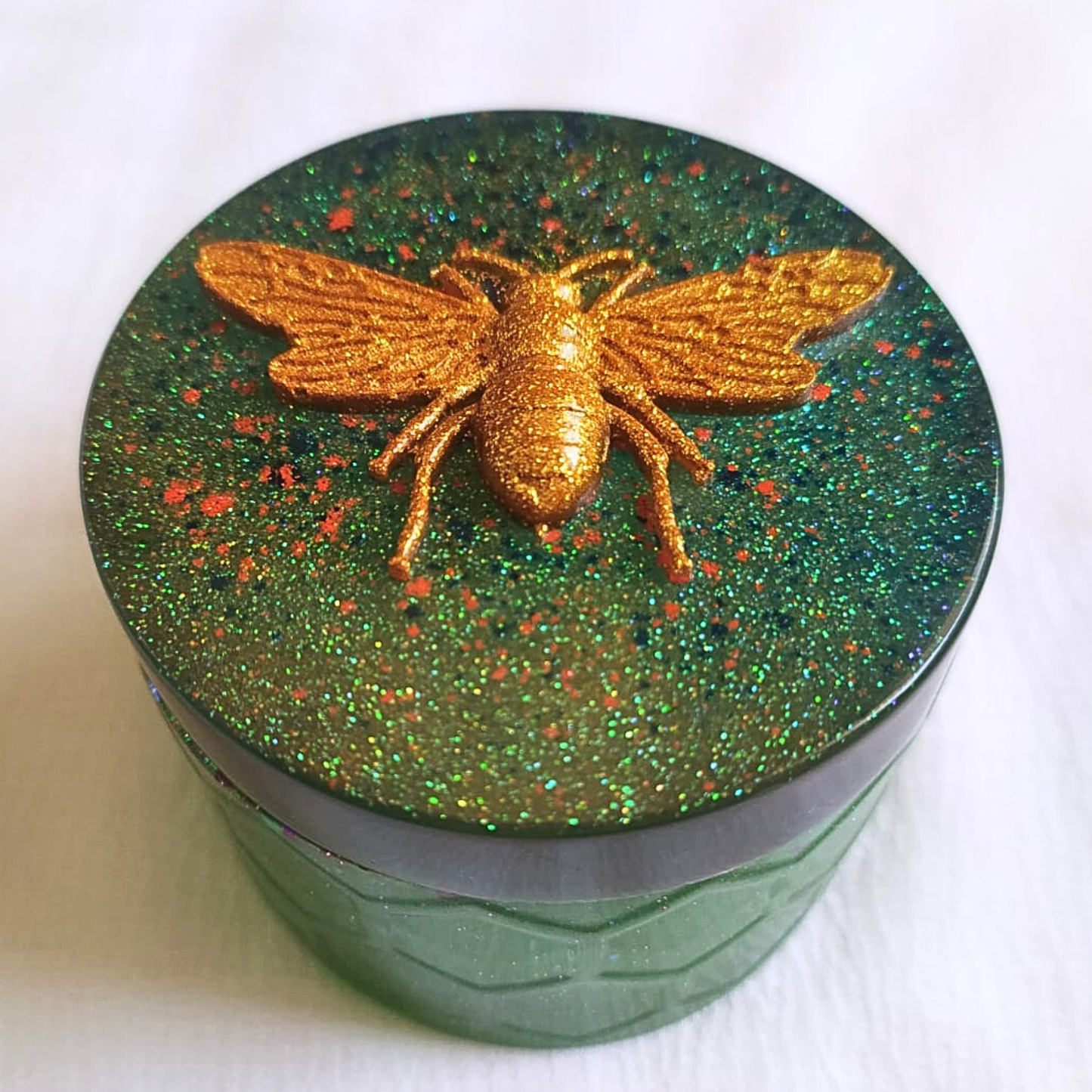 Emerald Hive Resin Trinket Box | Jewellery Box | Storage Box