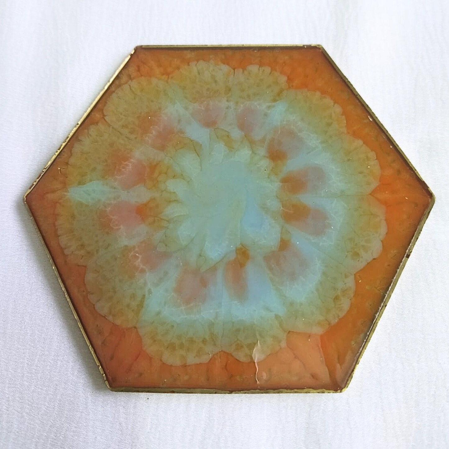Sunset Blush Resin Coaster