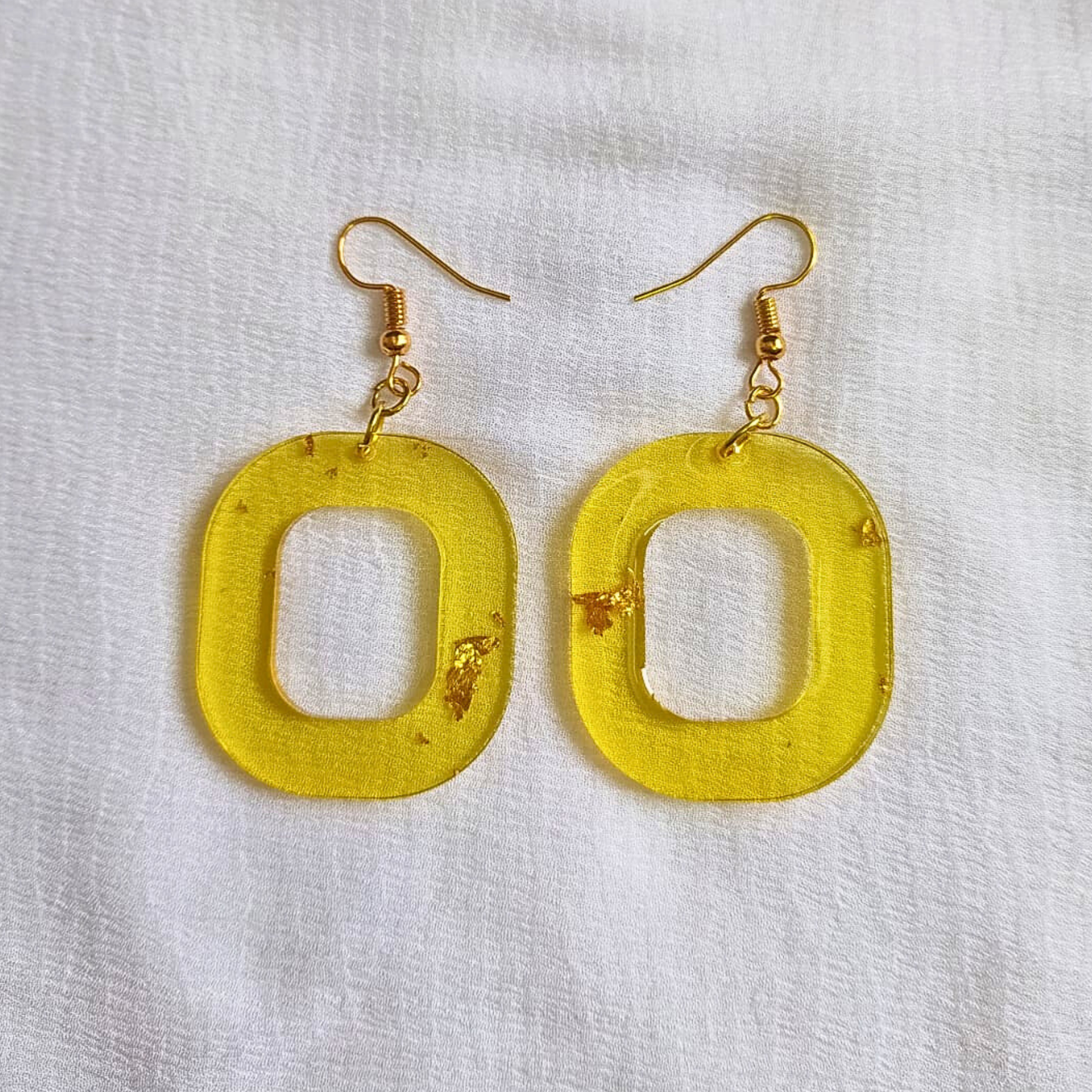 Golden Glow - Resin Earrings