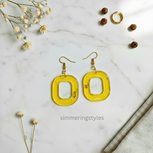 Golden Glow - Resin Earrings