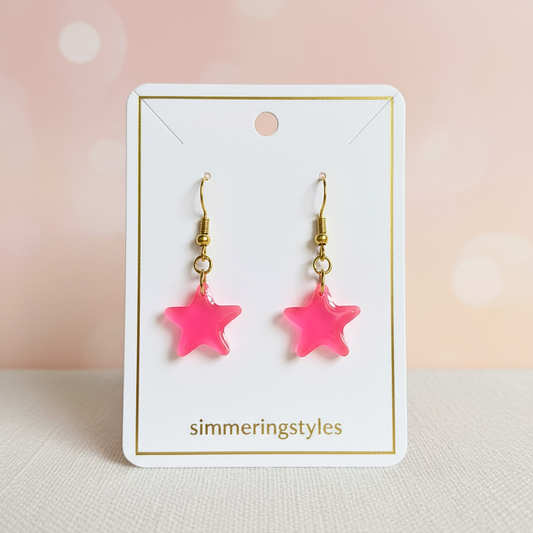 Celestial Pink - Resin Earrings