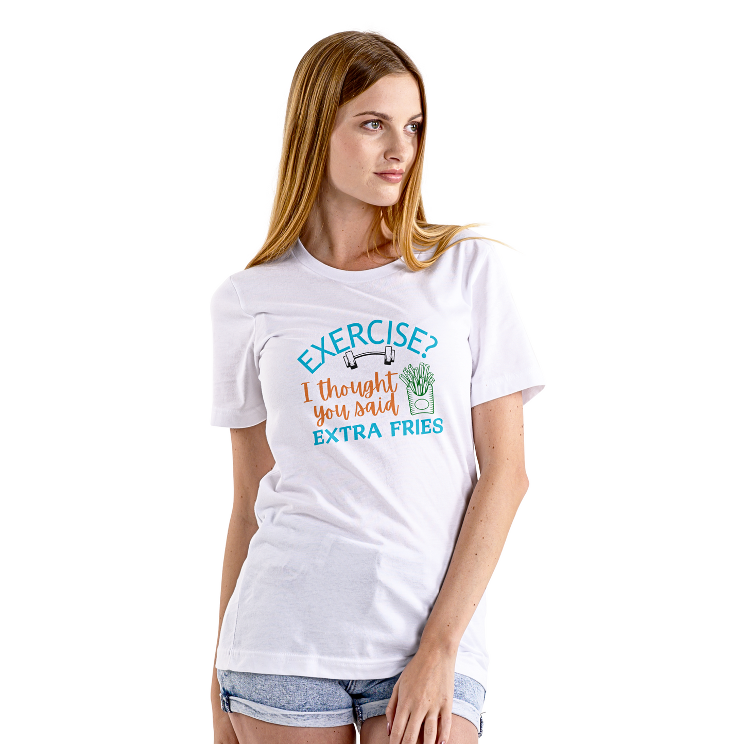 Exercise? I Thought You Said Extra Fries - Unisex Supima T Shirt