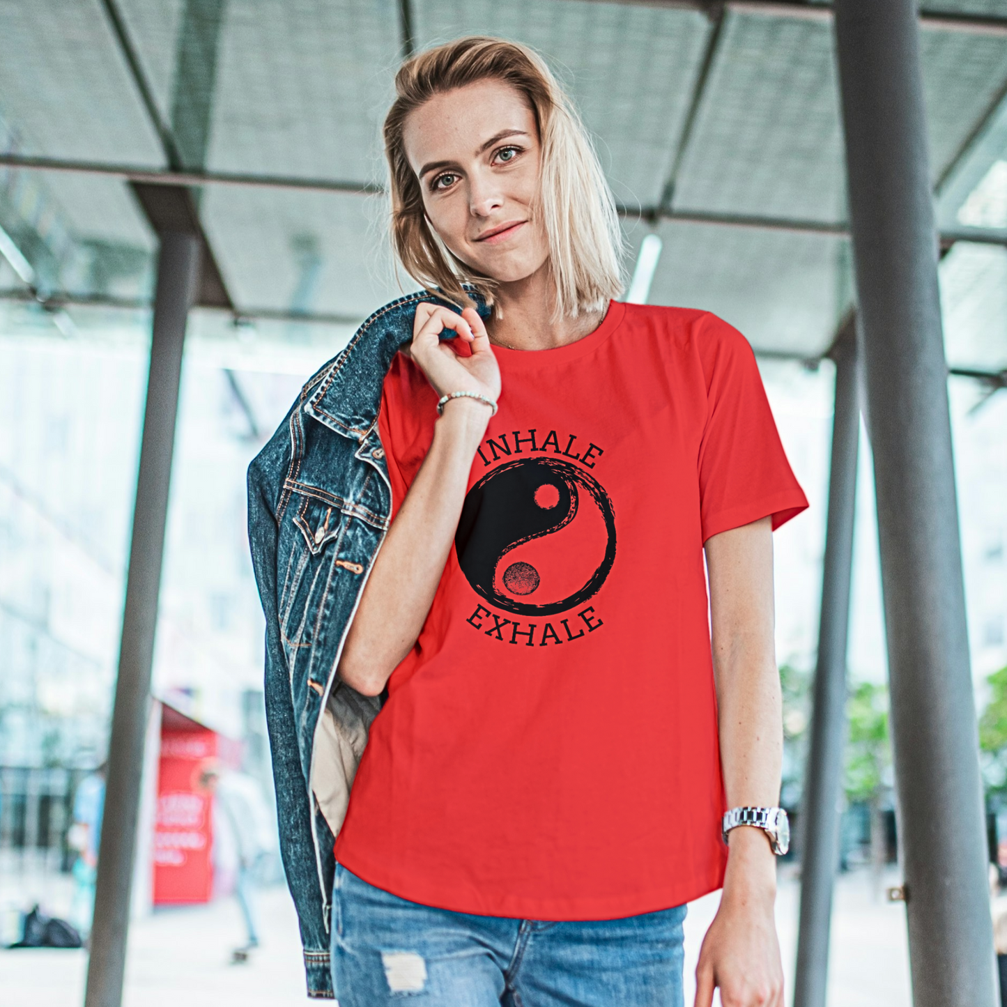 Yin Yang Inhale Exhale - Unisex T Shirt