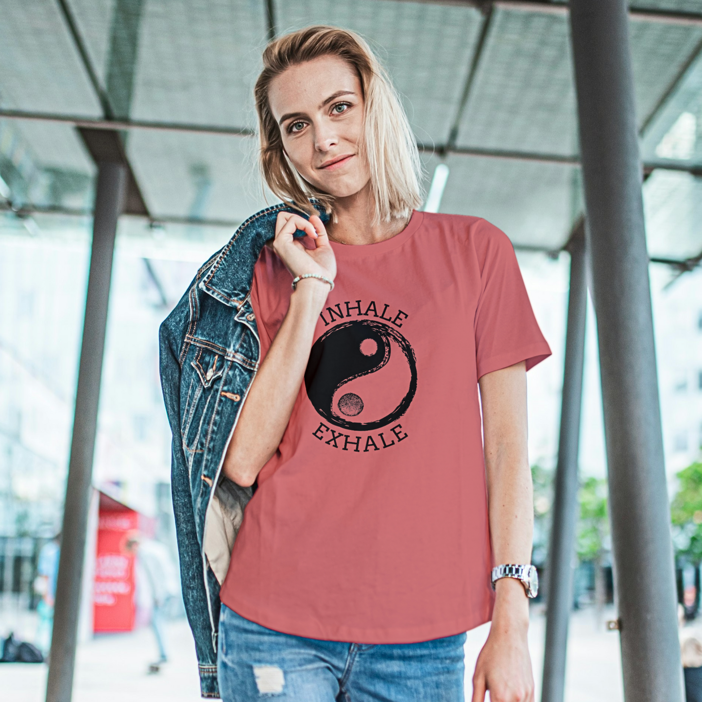 Yin Yang Inhale Exhale - Unisex T Shirt