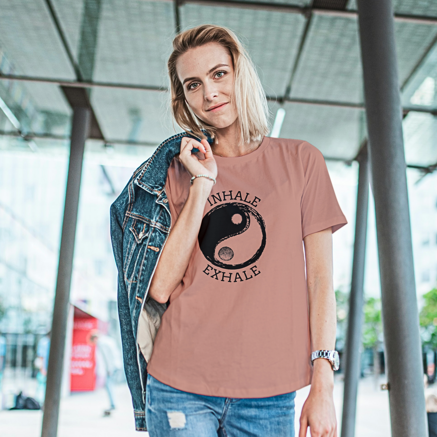 Yin Yang Inhale Exhale - Unisex T Shirt