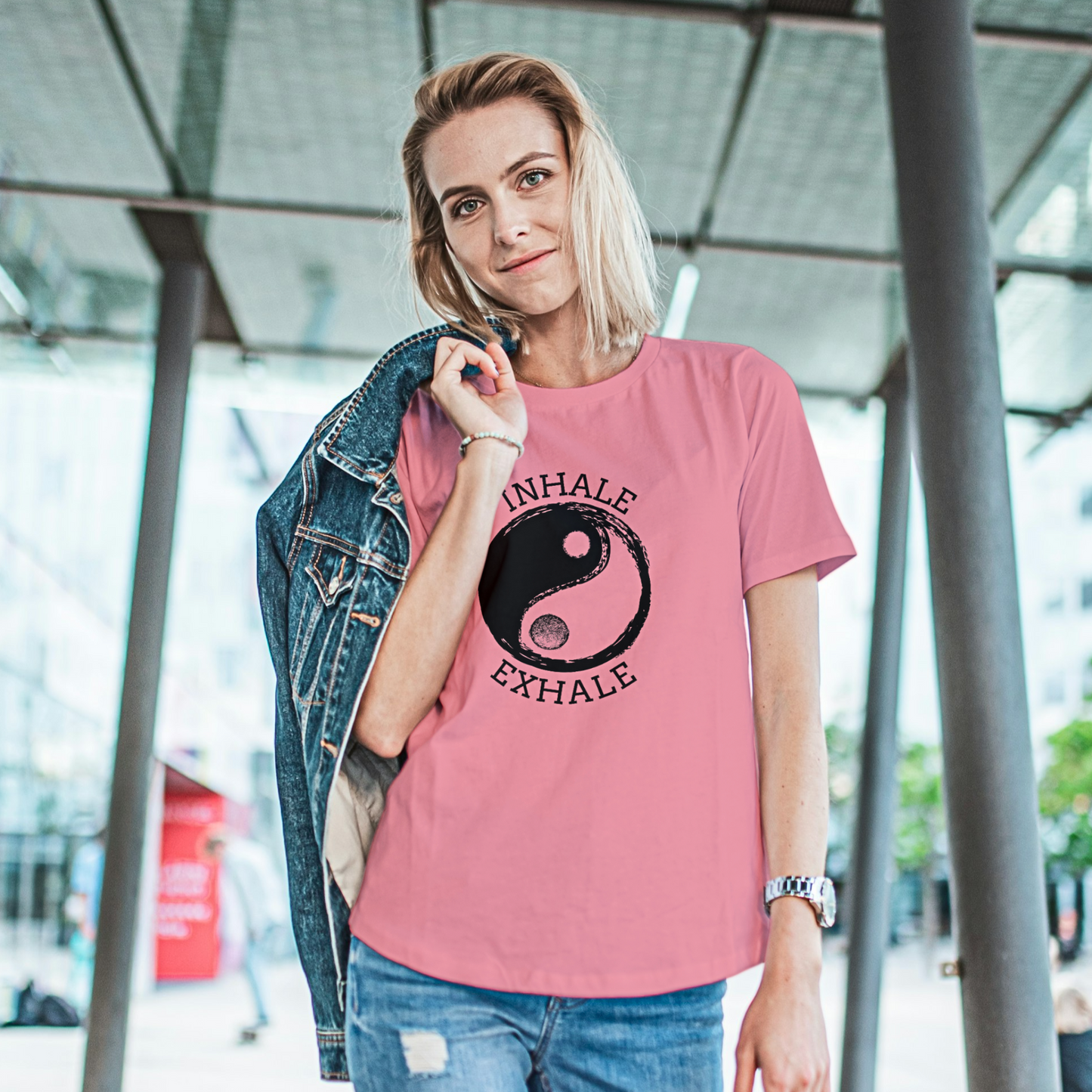 Yin Yang Inhale Exhale - Unisex T Shirt