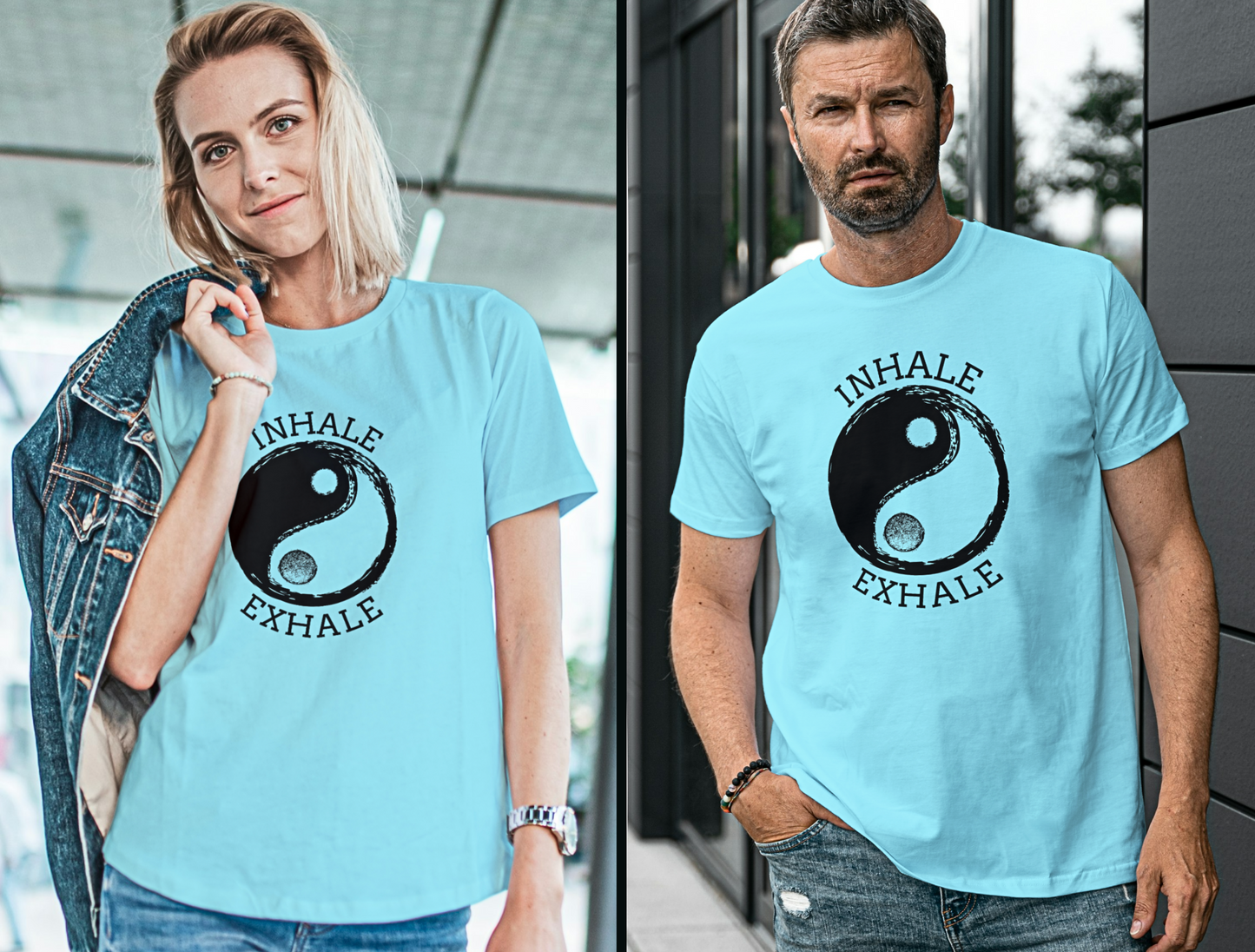 Yin Yang Inhale Exhale - Unisex T Shirt