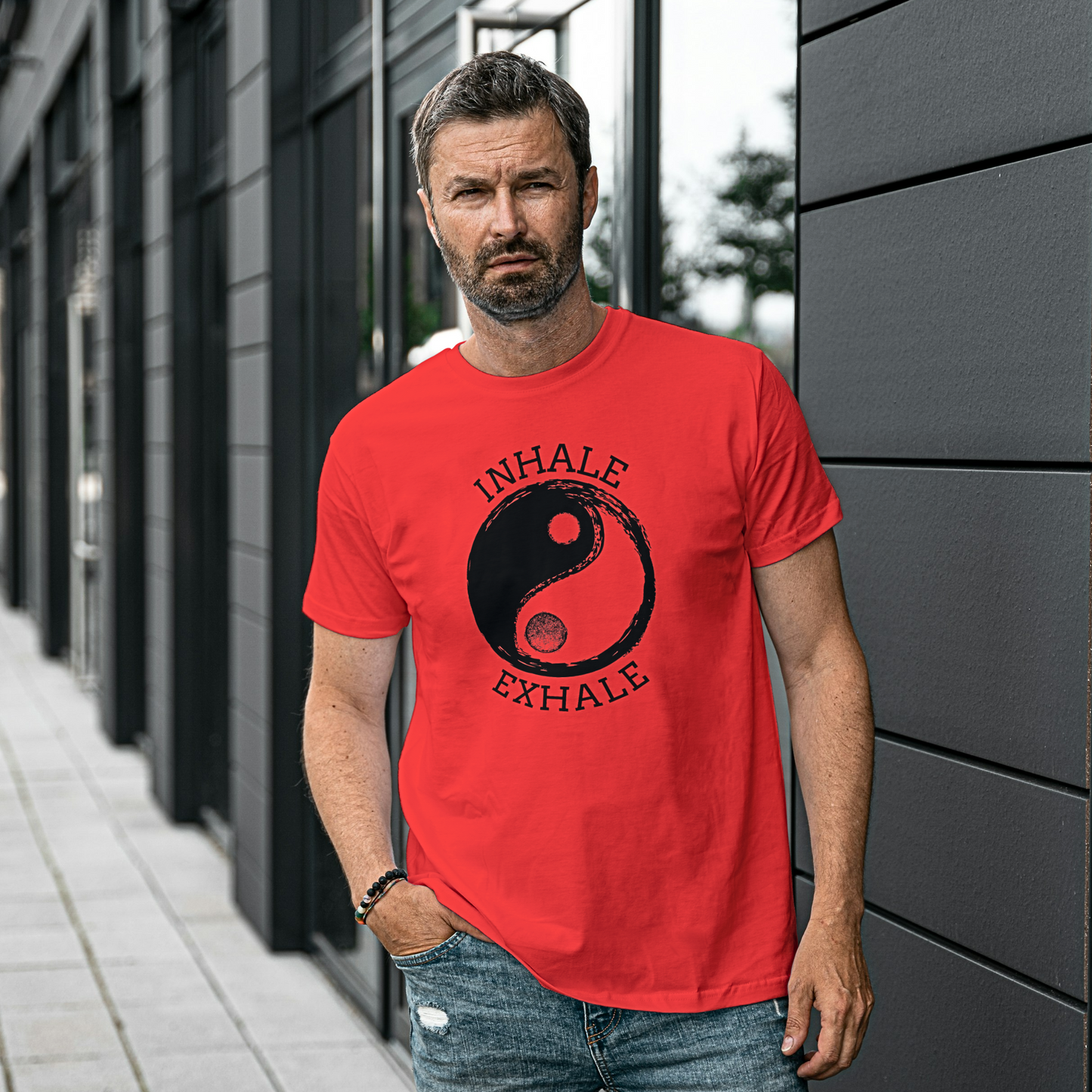 Yin Yang Inhale Exhale - Unisex T Shirt