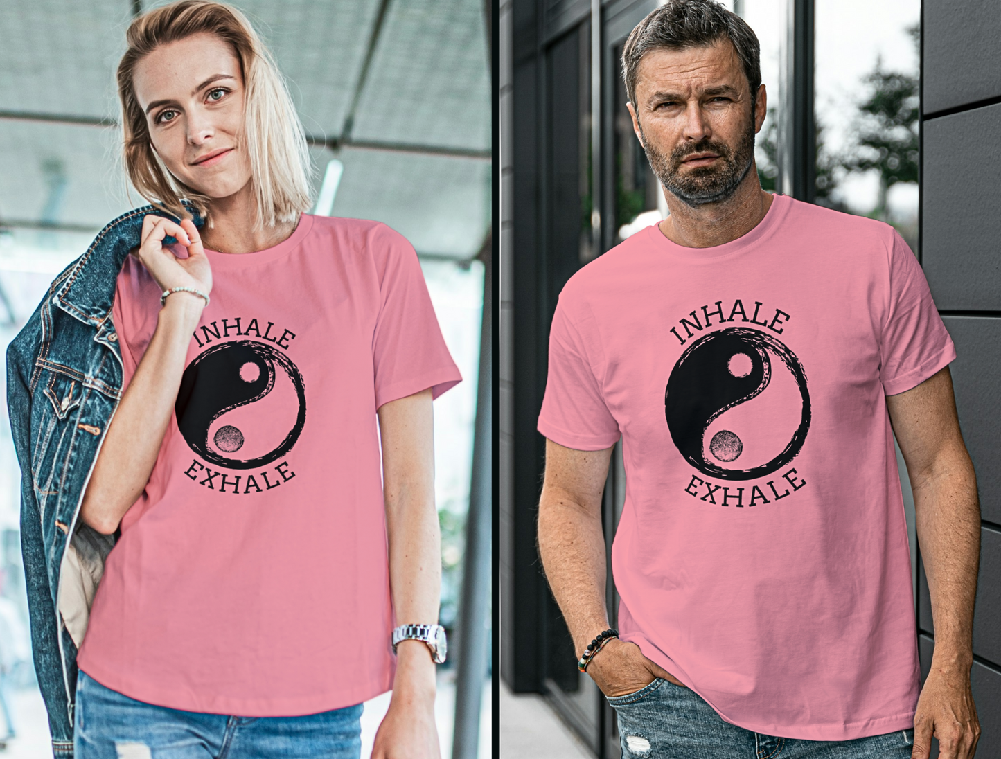 Yin Yang Inhale Exhale - Unisex T Shirt