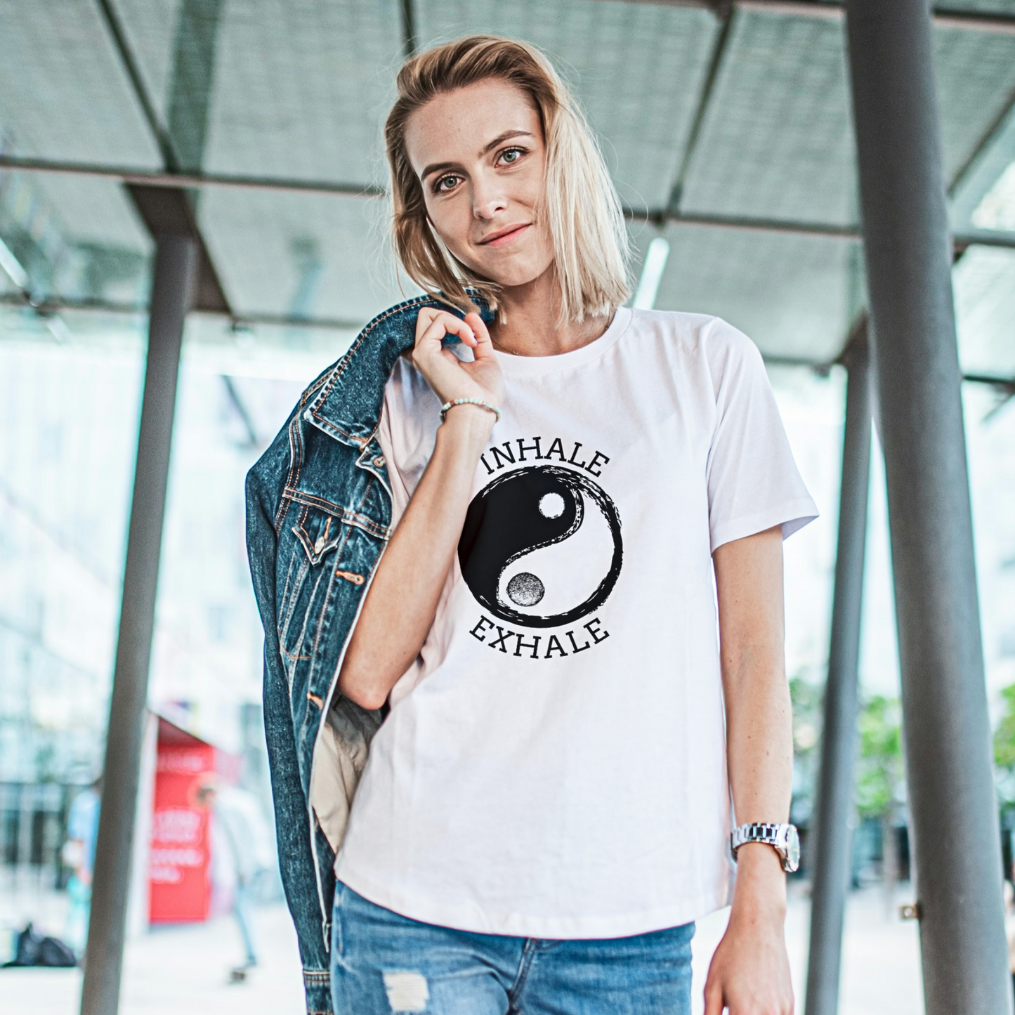 Yin Yang Inhale Exhale - Unisex T Shirt