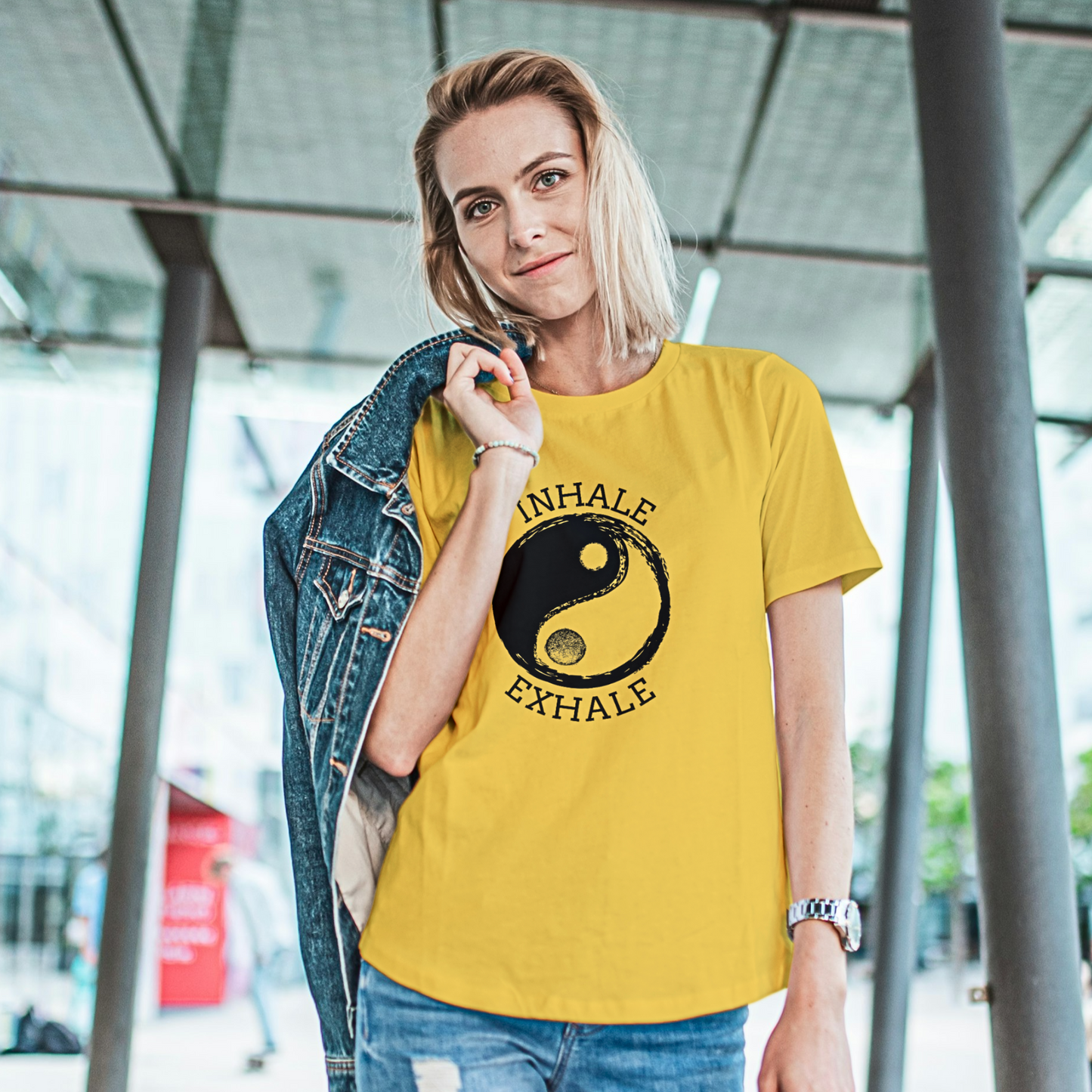 Yin Yang Inhale Exhale - Unisex T Shirt
