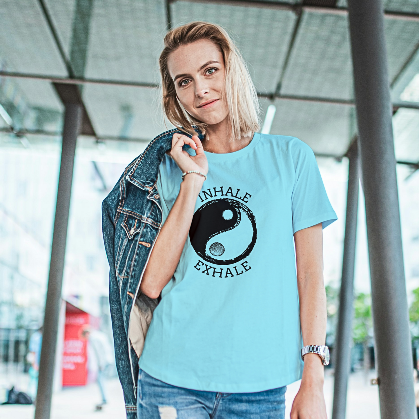 Yin Yang Inhale Exhale - Unisex T Shirt
