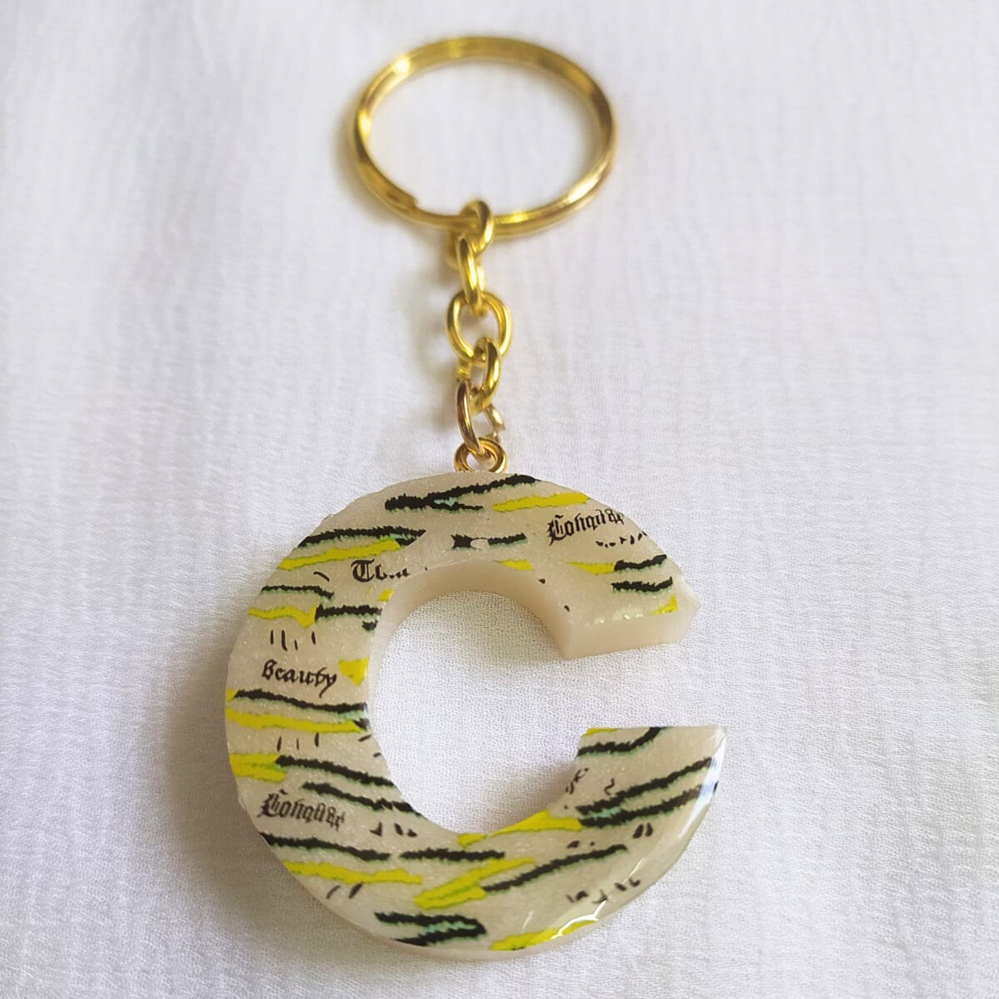 Alphabet C - Resin Keychain