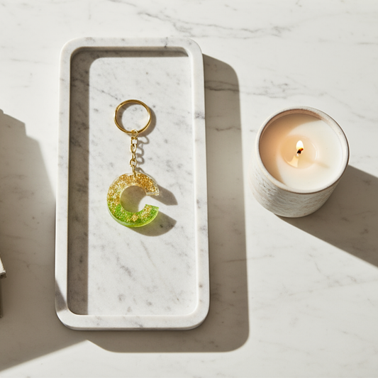 Letter C - Resin Keychain