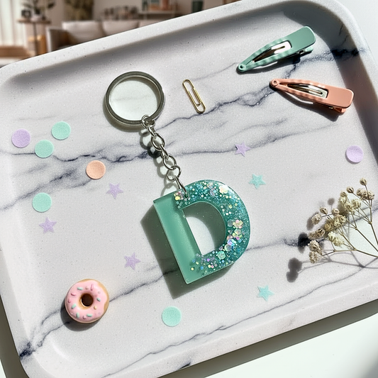 Alphabet D - Resin Keychain