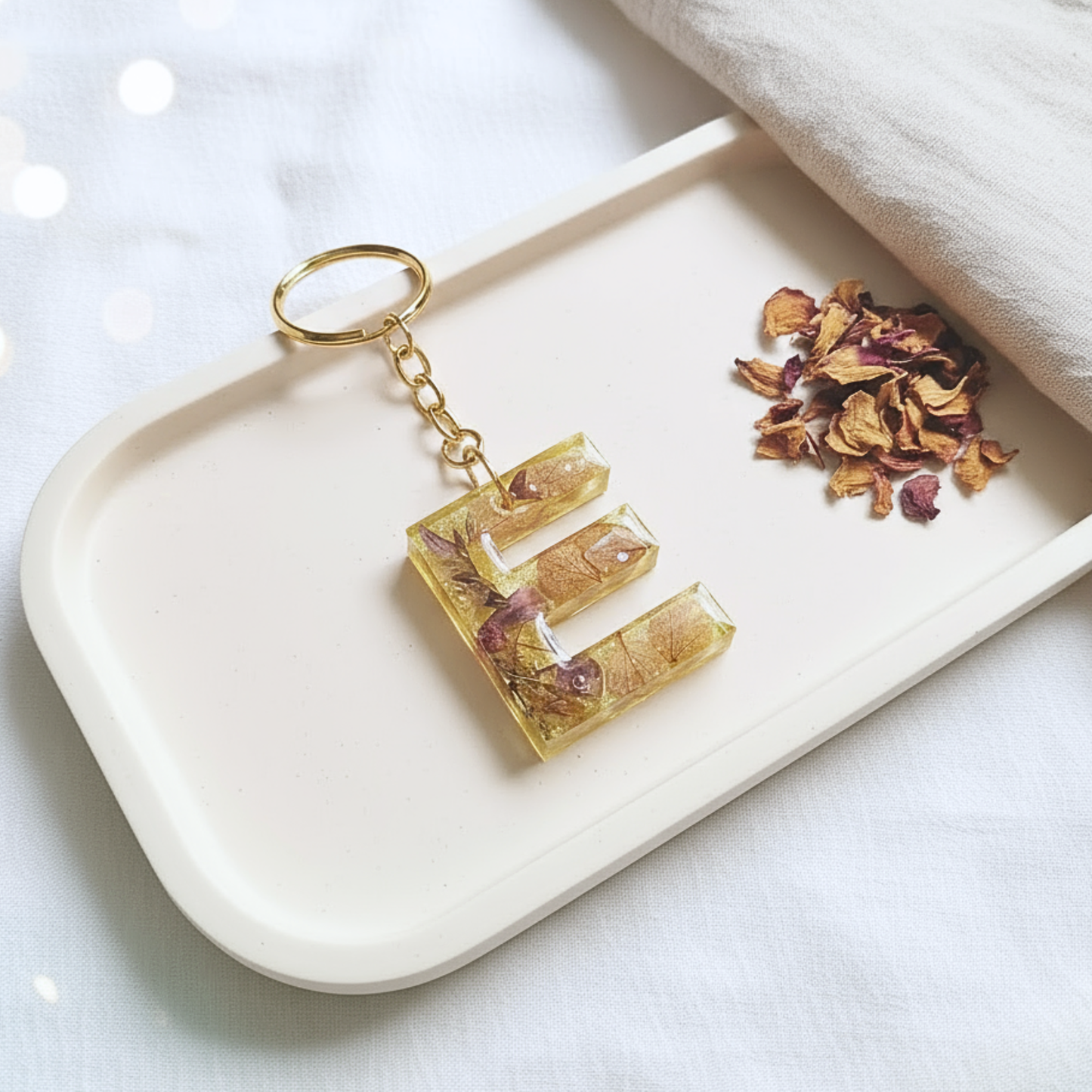 Alphabet E - Resin Keychain