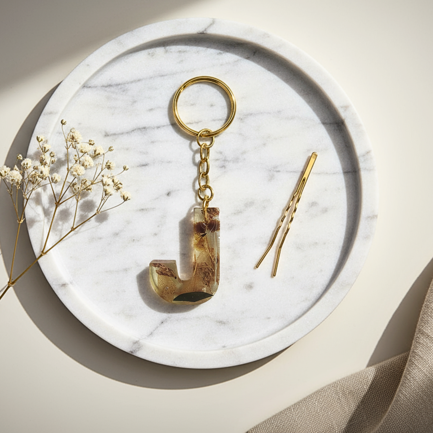 Alphabet J - Resin Keychain