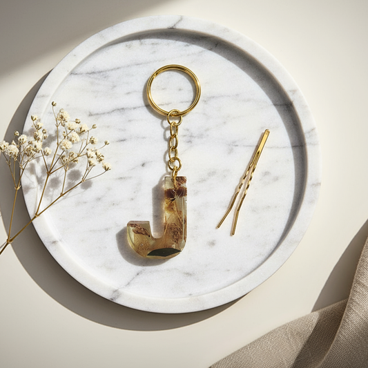 Alphabet J - Resin Keychain
