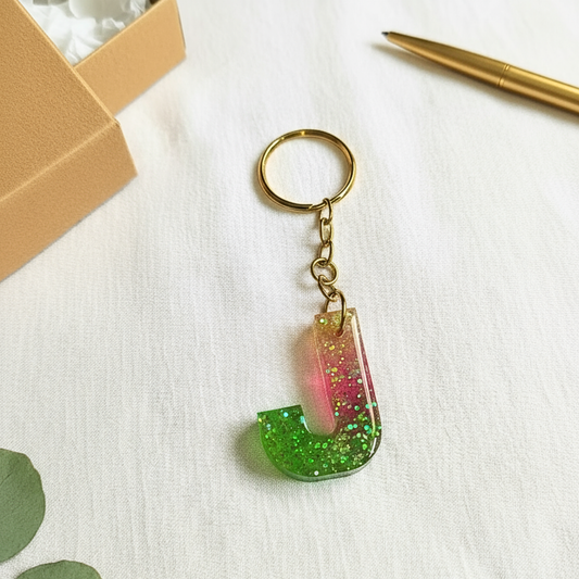 Alphabet J - Resin Keychain