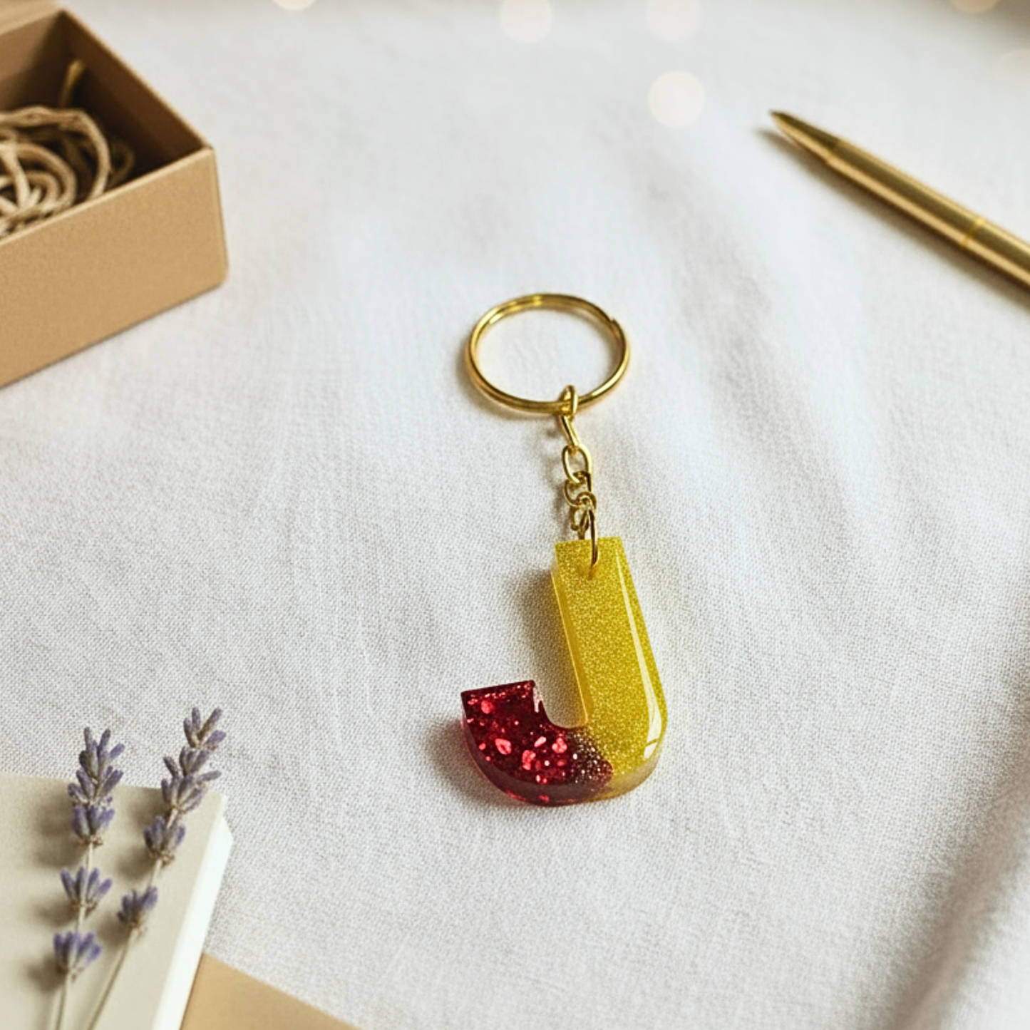 Alphabet J - Resin Keychain
