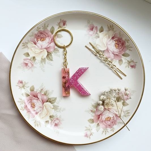 Alphabet K - Resin Keychain