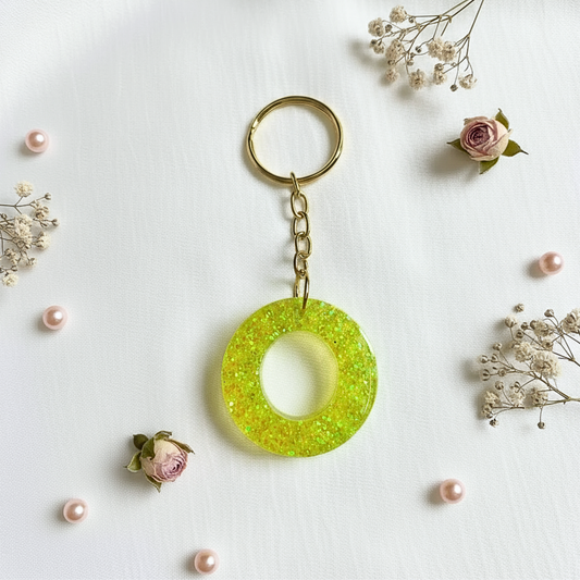 Alphabet O - Resin Keychain