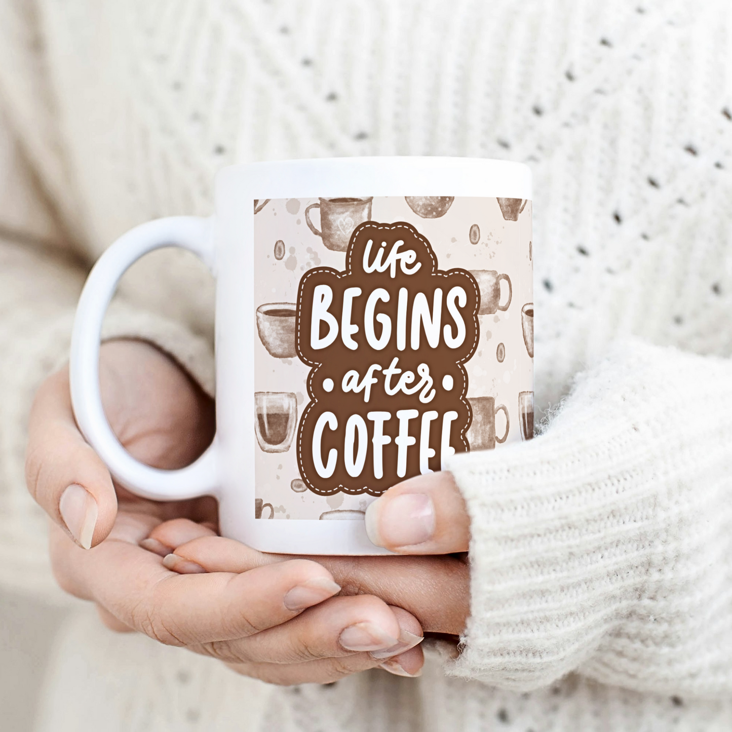 Life Begins After Coffee - Ceramic Mug