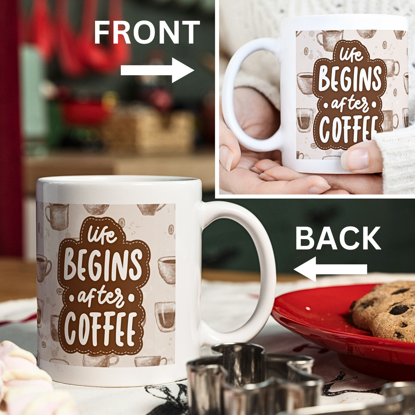 Life Begins After Coffee - Ceramic Mug