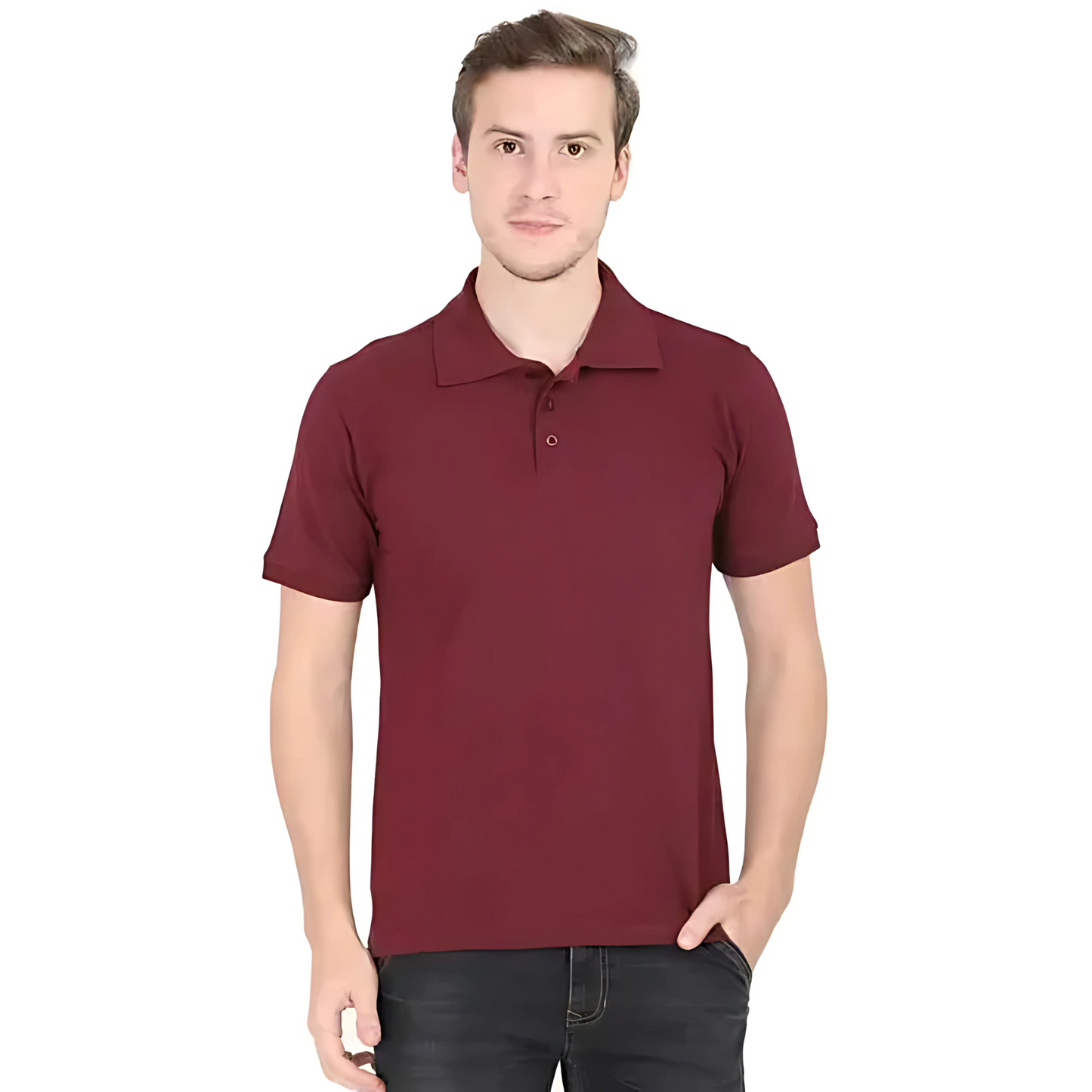 Men's Plain Polo T Shirt