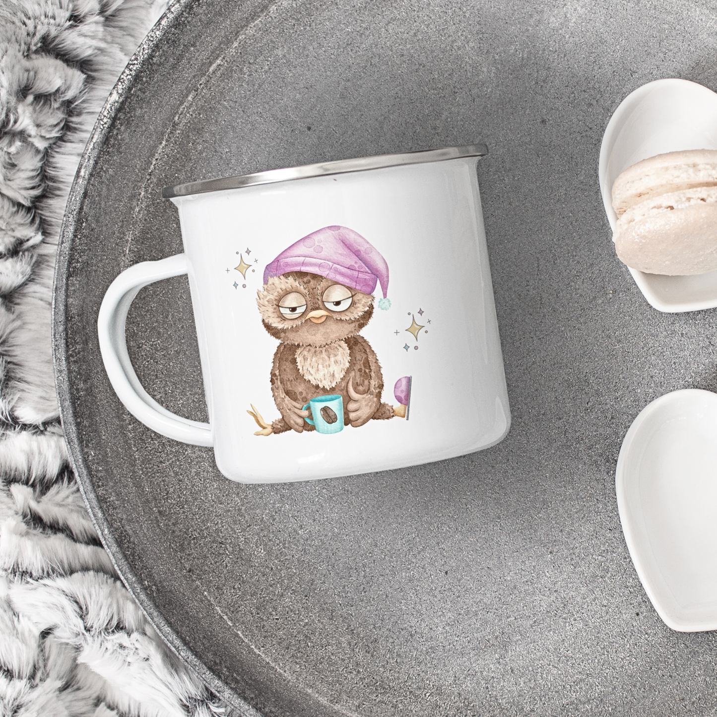 More Espresso Less Depresso - Enamel Mug
