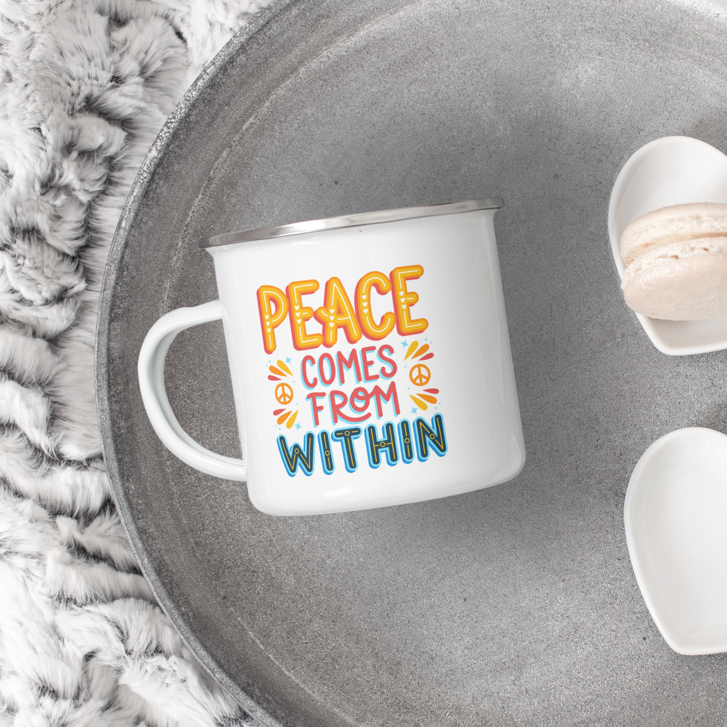 Peace Comes From Within - Enamel Mug