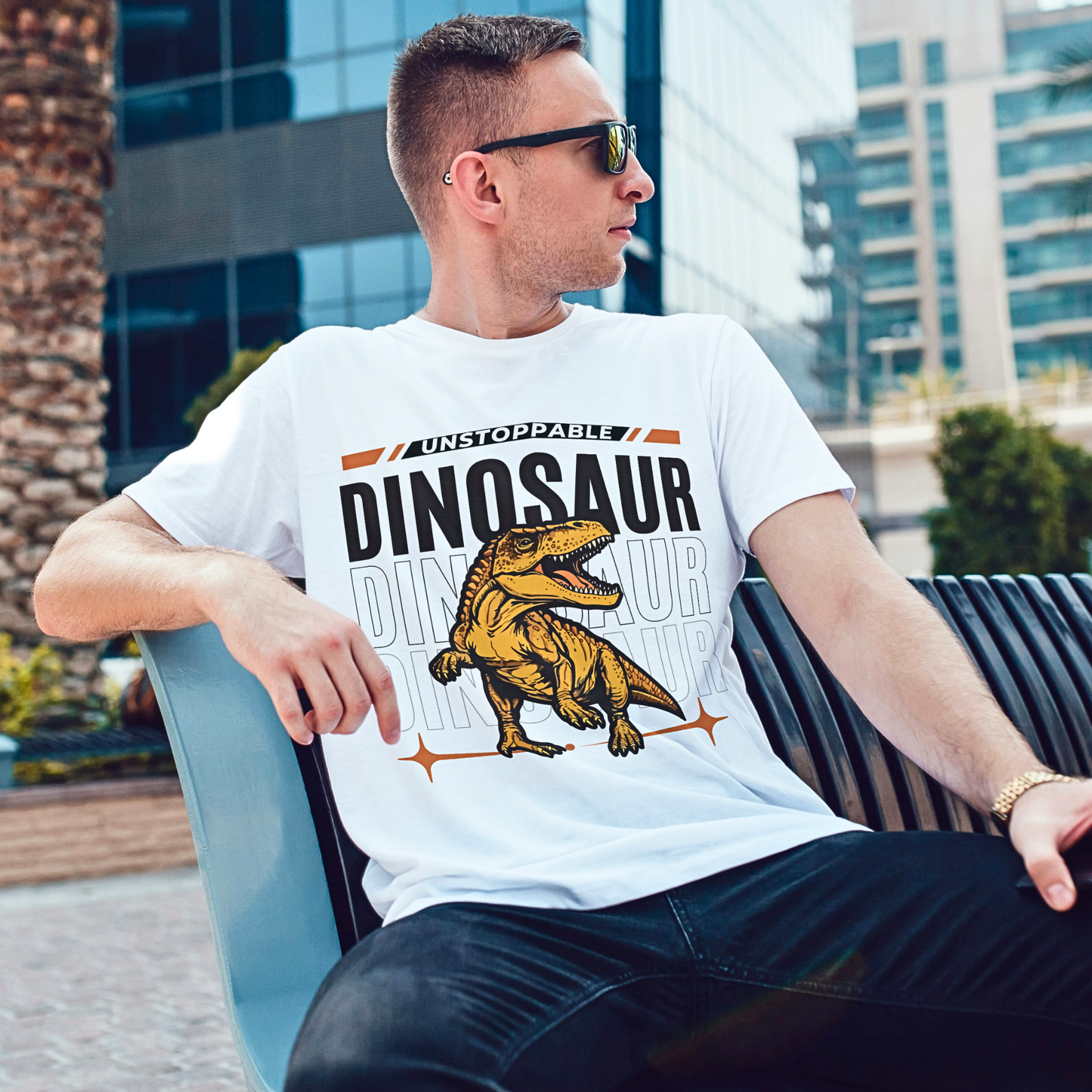 Unstoppable Dinosaur - Men's T Shirt