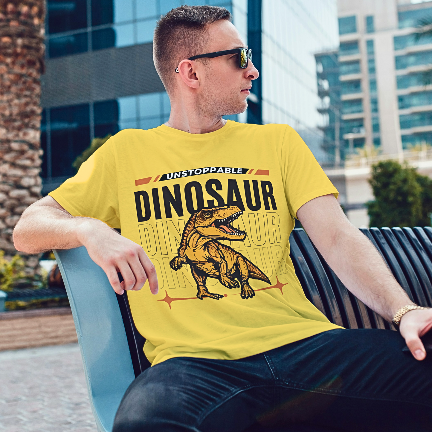 Unstoppable Dinosaur - Men's T Shirt