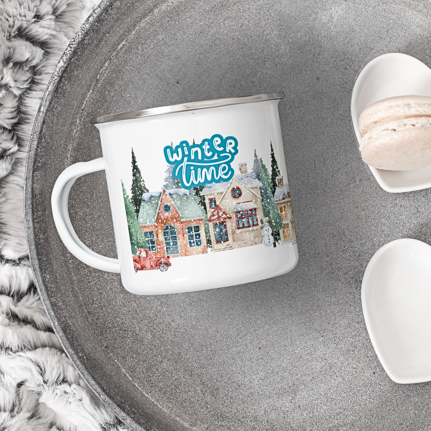 Winter Time Winter Vibes - Enamel Mug