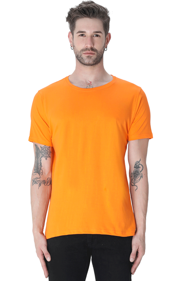 Men's Plain Regular T Shirt