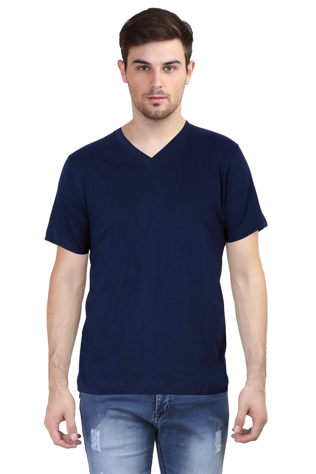 Men's Plain V-Neck T Shirt
