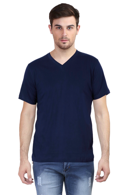 Men's Plain V-Neck T Shirt