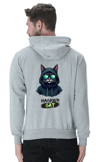 Hacker Cat - Men's Hooded Sweatshirt