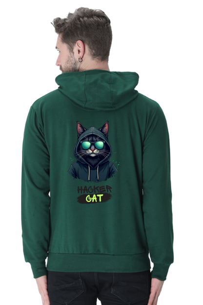 Hacker Cat - Men's Hooded Sweatshirt
