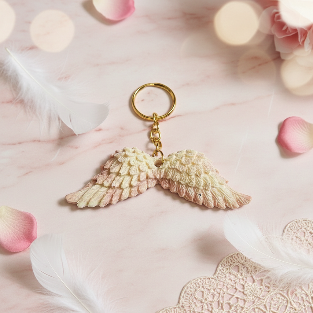 Angel Wings Resin Keychain/Wall Hanging