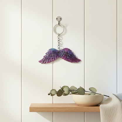 Galaxy Angel Wings Resin Keychain/Wall Hanging