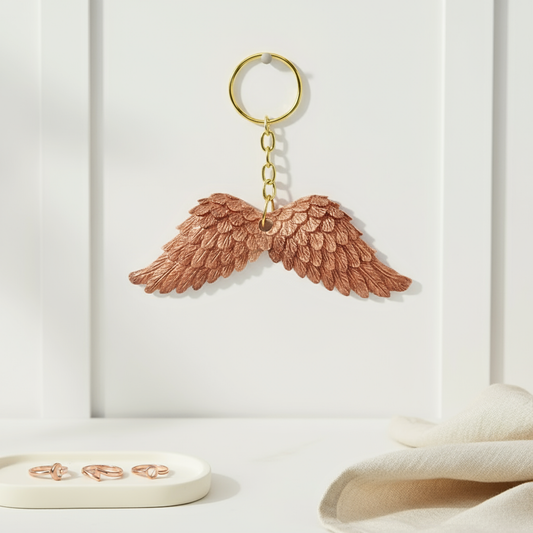 Sunset Angel Wings Resin Keychain/Wall Hanging