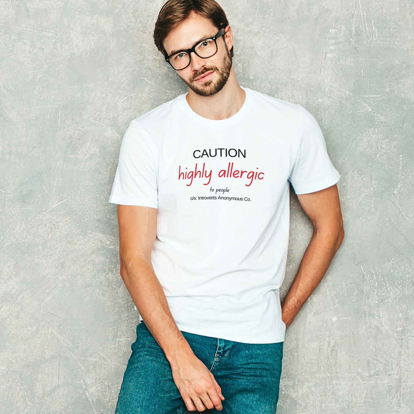 Caution Highly Allergic - Unisex T Shirt