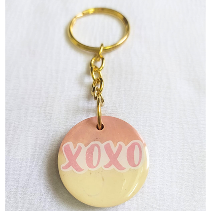 XOXO Love Charm Resin Keychain
